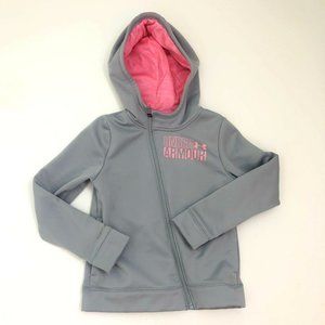 Girl's Under Armour Loose Storm Gray Pink
